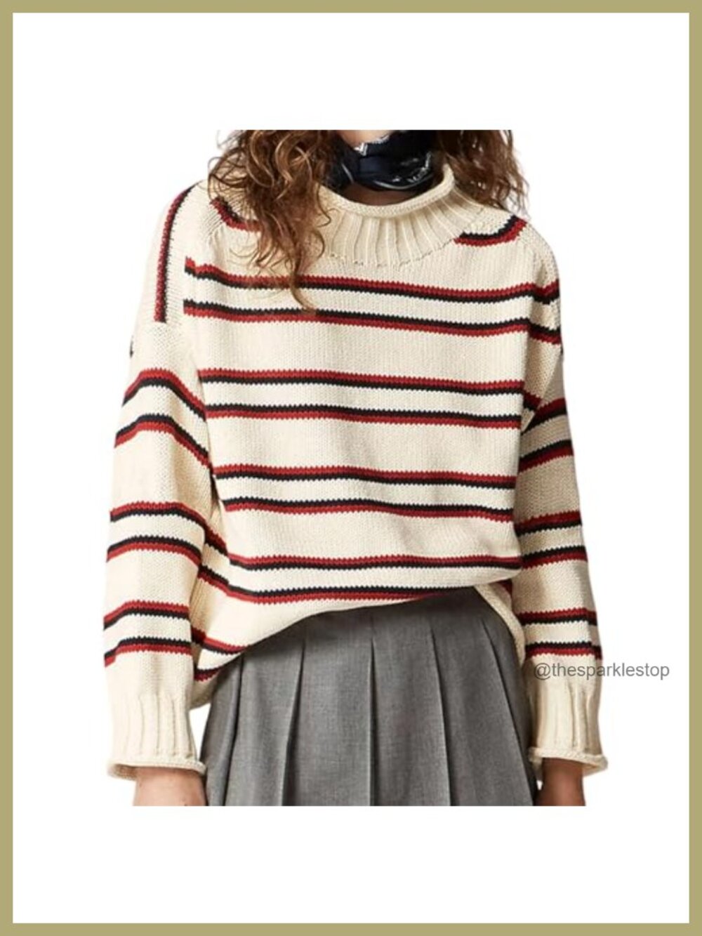 Oversized Roll Neck Sweater Long Sleeve Chunky Knit Pullover Cozy Casual Loose